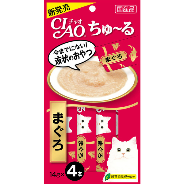 イナバ ちゅーる　まぐろ 14g×4本【猫 おやつ】