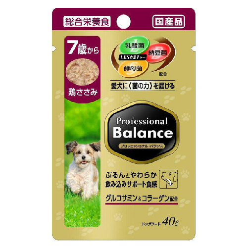 ペットライン プロバラパウチ高齢犬用鶏ささみ 40g 【犬 プレミアムフード】