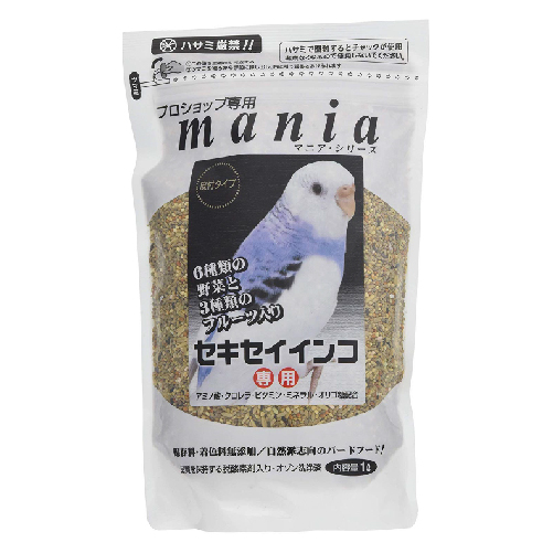 黒瀬ペットフード マニア　セキセイインコ 1L 【鳥 フード】