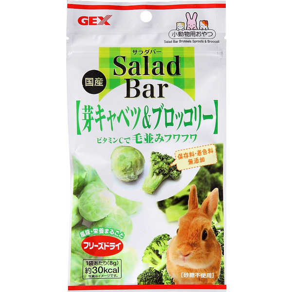 GEXサラダバー　芽キャベツブロッコリー【モルモット・チンチラ・デグー おやつ ドライ野菜・果物】