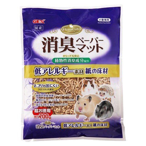 GEX ハムQT消臭ペーパーマット 700g 【小動物・鳥 うさぎ】