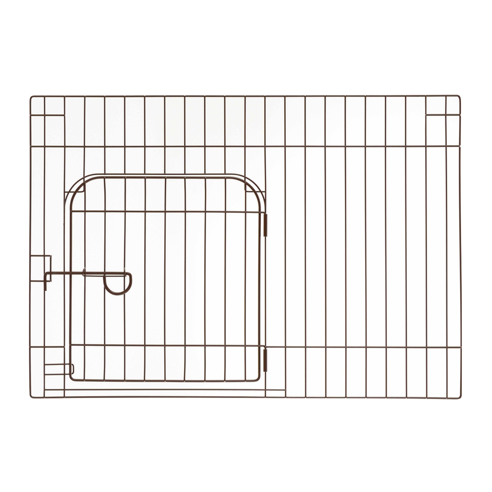 リッチェル カスタムペットサークル単品90 入口付　茶【犬 サークル・犬小屋】