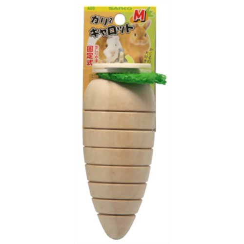 三晃商会ガリガリキャロットM【モルモット・チンチラ・デグー かじり木】