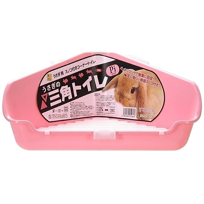 三晃商会 うさぎの三角トイレ ピンク【うさぎ トイレ用品】