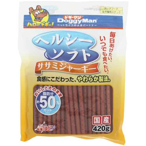 ドギーマン　 ヘルシーソフトササミジャーキー 420g【犬 おやつ ジャーキー】