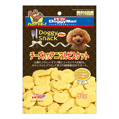 ドギーマン　 DSVチーズ入りアニマルビスケット 80g【犬 おやつ】