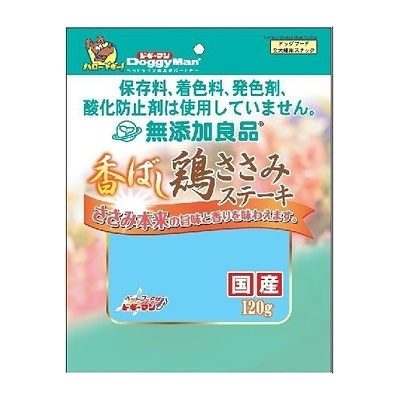 ドギーマン　 無添加良品　香ばし鶏ささみステーキ 120g【犬 おやつ】