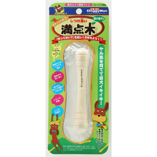 ドギーマン　 しつけ易い満点木　スティック ミニ【犬 おもちゃ 木製】