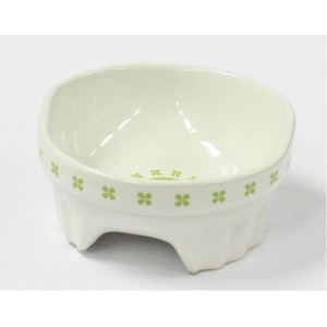 ドギーマン　便利なクローバー陶器食器S【猫 給餌・給水・食器】