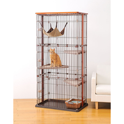 ボンビ ウッドワンサークル　キャット 3段タイプ【猫 サークル】